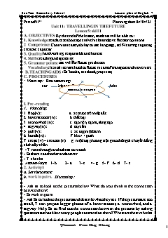 Kế hoạch bài dạy Tiếng Anh 7 - Tuần 33, Tiết 91 đến 94 - Năm học 2020-2021 - Trần Huy Thông