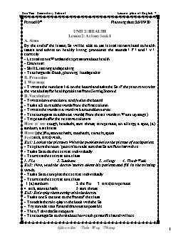 Kế hoạch bài dạy Tiếng Anh 7 - Tuần 4, Tiết 10 đến 12 - Năm học 2020-2021 - Trần Huy Thông