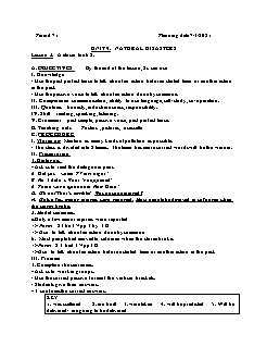 Kế hoạch bài dạy Tiếng Anh 8 - Tuần 25, Tiết 71 đến 73 - Năm học 2020-2021