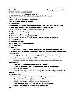 Kế hoạch bài dạy Tiếng Anh 8 - Tuần 26, Tiết 74+75 - Năm học 2020-2021