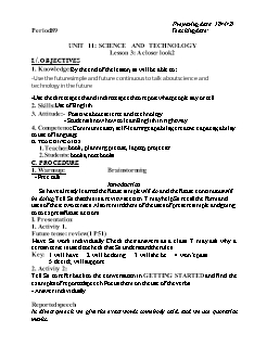 Kế hoạch bài dạy Tiếng Anh 8 - Tuần 31, Tiết 89 đến 91 - Năm học 2020-2021