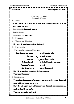 Kế hoạch bài dạy Tiếng Anh 9 - Tiết 11 đến 36 - Năm học 2020-2021 - Trần Huy Thông