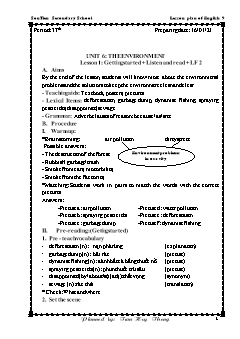 Kế hoạch bài dạy Tiếng Anh 9 - Tiết 37 đến 70 - Trần Huy Thông