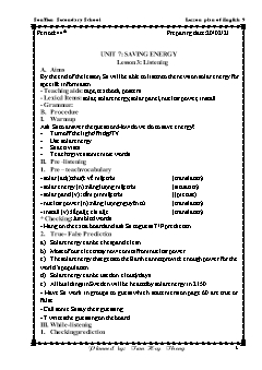 Kế hoạch bài dạy Tiếng Anh 9 - Tuần 24, Tiết 44+45 - Năm học 2020-2021 - Trần Huy Thông
