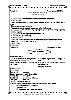 Kế hoạch bài dạy Tiếng Anh 9 - Tuần 25, Tiết 46+47 - Năm học 2020-2021 - Trần Huy Thông