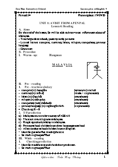 Kế hoạch bài dạy Tiếng Anh 9 - Tuần 3, Tiết 5+6 - Năm học 2020-2021 - Trần Huy Thông