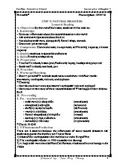 Kế hoạch bài dạy Tiếng Anh 9 - Tuần 31, Tiết 58+59 - Năm học 2020-2021 - Trần Huy Thông