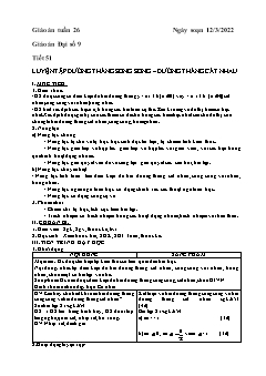 Kế Hoạch bài dạy Toán 8+9 - Tuần 26 - Năm học 2021-2022 - Võ Minh Tú