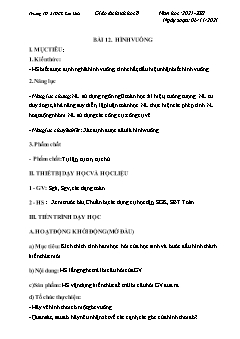 Giáo án Hình học 8 - Tuần 10 - Năm học 2021-2022 - Trường TH&THCS Sơn Lĩnh