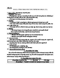 Giáo án Hóa học 8+9 - Tuần 15