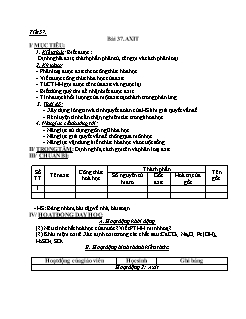 Giáo án Hóa học Lớp 8 - Tuần 30