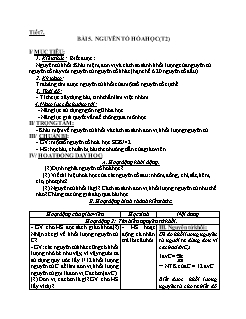 Giáo án Hóa học Lớp 8 - Tuần 4, Tiết 7-11 - Năm học 2021-2022 - Chu Thị Trọng