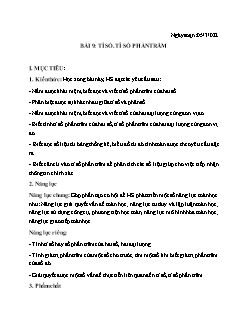 Giáo án Số học 6 - Tuần 25 - Năm học 2021-2022 - Nguyễn Viết Hùng