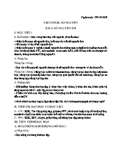 Giáo án Số học 6 - Tuần 8 - Năm học 2021-2022 - Nguyễn Viết Hùng