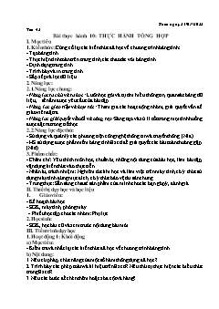 Giáo án Tin học Lớp 7 - Tiết 43: Bài thực hành 10 Thực hành tổng hợp - Năm học 2021-2022 - Nguyễn Đức Thắng