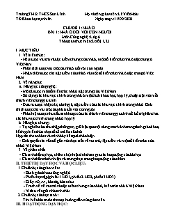Kế hoạch bài dạy Công nghệ 6 - Chủ đề I, Bài 1: Nhà ở đối với con người - Năm học 2021-2022 - Lê Viết Hoài