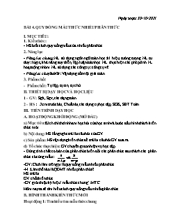 Kế hoạch bài dạy Đại số 8 - Bài 4+5+6 - Năm học 2021-2022 - Nguyễn Viết Hùng