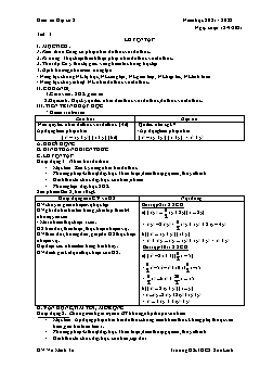 Kế hoạch bài dạy Đại số 8 - Tiết 3+4 - Năm học 2021-2022 - Võ Minh Tú
