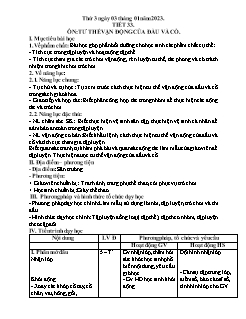 Kế hoạch bài dạy GDTC 1 Sách Cánh diều - Tuần 17 - Năm học 2022-2023