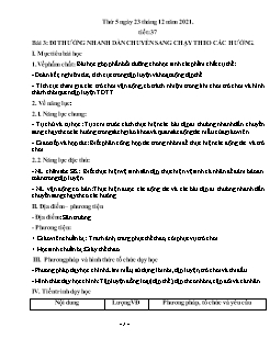 Kế hoạch bài dạy GDTC 2 Sách Cánh diều - Tuần 15 - Năm học 2021-2022 - Nguyễn Văn Sáng