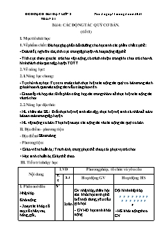 Kế hoạch bài dạy GDTC 2 Sách Cánh diều - Tuần 21 - Năm học 2022-2023 - Trần Tuấn Nghĩa