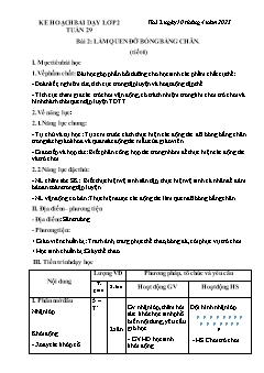 Kế hoạch bài dạy GDTC 2 Sách Cánh diều - Tuần 29 - Năm học 2022-2023 - Trần Tuấn Nghĩa