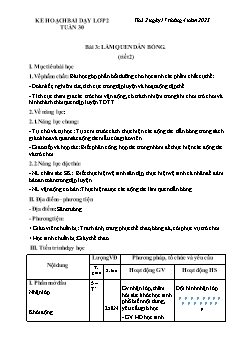 Kế hoạch bài dạy GDTC 2 Sách Cánh diều - Tuần 30 - Năm học 2022-2023 - Trần Tuấn Nghĩa