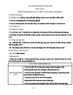 Kế hoạch bài dạy GDTC 2 - Tiết 34+35: Kiểm tra đánh giá tư thế và kĩ năng vận động - Năm học 2021-2022 - Nguyễn Văn Sáng