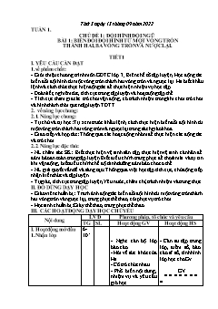 Kế hoạch bài dạy GDTC 3 Sách Cánh diều - Tuần 1, Bài 1: Biến đổi đội hình từ 1 vòng tròn thành 2, 3 vòng tròn và ngược lại - Năm học 2022-2023