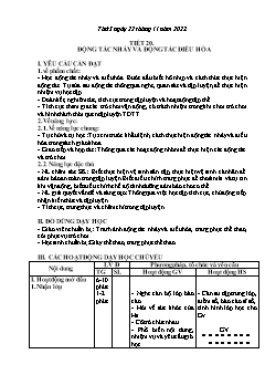 Kế hoạch bài dạy GDTC 3 Sách Cánh diều - Tuần 11 - Năm học 2022-2023