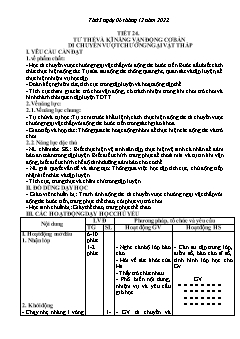 Kế hoạch bài dạy GDTC 3 Sách Cánh diều - Tuần 13 - Năm học 2022-2023