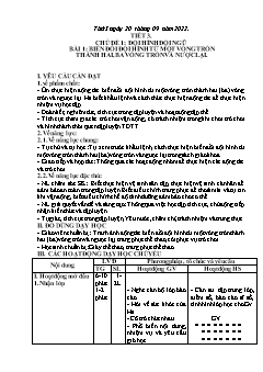 Kế hoạch bài dạy GDTC 3 Sách Cánh diều - Tuần 2 - Năm học 2022-2023