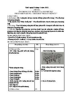 Kế hoạch bài dạy GDTC 4 - Tuần 11 - Năm học 2022-2023