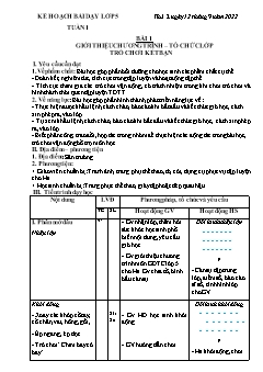 Kế hoạch bài dạy GDTC 5 - Tuần 1 - Năm học 2022-2023 - Trần Tuấn Nghĩa