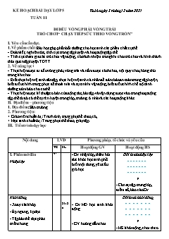 Kế hoạch bài dạy GDTC 5 - Tuần 11+12 - Năm học 2021-2022 - Trần Tuấn Nghĩa