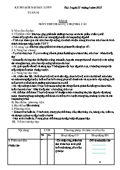 Kế hoạch bài dạy GDTC 5 - Tuần 31 - Năm học 2022-2023 - Trần Tuấn Nghĩa