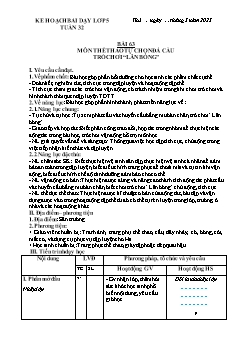 Kế hoạch bài dạy GDTC 5 - Tuần 32 - Năm học 2022-2023 - Trần Tuấn Nghĩa