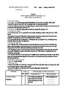 Kế hoạch bài dạy GDTC 5 - Tuần 33 - Năm học 2022-2023 - Trần Tuấn Nghĩa