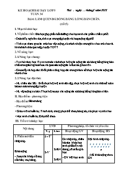 Kế hoạch bài dạy GDTC 5 - Tuần 34 - Năm học 2022-2023 - Trần Tuấn Nghĩa