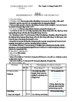 Kế hoạch bài dạy GDTC 5 - Tuần 6 - Năm học 2022-2023 - Trần Tuấn Nghĩa