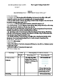 Kế hoạch bài dạy GDTC 5 - Tuần 7 - Năm học 2022-2023 - Trần Tuấn Nghĩa