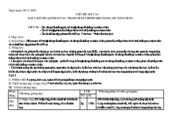 Kế hoạch bài dạy GDTC 6 Sách Cánh diều - Tiết 50+51 - Năm học 2022-2023 - Trần Tuấn Nghĩa