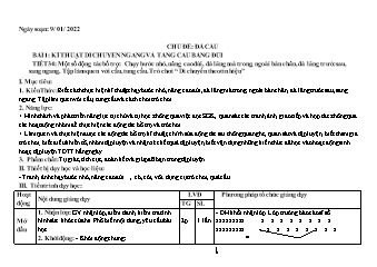 Kế hoạch bài dạy GDTC 6 Sách Cánh diều - Tuần 19 - Năm học 2021-2022