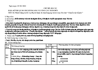Kế hoạch bài dạy GDTC 6 Sách Cánh diều - Tuần 19, Tiết 36+37 - Năm học 2021-2022
