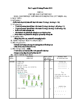 Kế hoạch bài dạy GDTC 6 Sách Cánh diều - Tuần 2 - Năm học 2022-2023