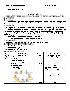 Kế hoạch bài dạy GDTC 7 Sách Cánh diều - Tiết 29+30 - Năm học 2022-2023 - Trần Tuấn Nghĩa