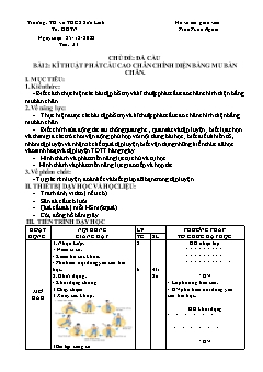 Kế hoạch bài dạy GDTC 7 Sách Cánh diều - Tiết 31+32 - Năm học 2022-2023 - Trần Tuấn Nghĩa
