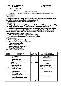 Kế hoạch bài dạy GDTC 7 Sách Cánh diều - Tiết 41+42 - Năm học 2022-2023 - Trần Tuấn Nghĩa