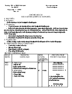 Kế hoạch bài dạy GDTC 7 Sách Cánh diều - Tuần 17+18 - Năm học 2022-2023 - Trần Tuấn Nghĩa