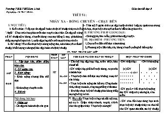 Kế hoạch bài dạy GDTC 8 - Tuần 23 - Năm học 2021-2022